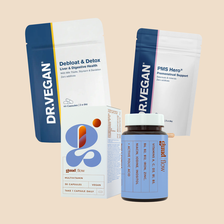 Cycle Care Kit by Banat Nareng: Dr. Vegan Debloat, Dr. Vegan PMS Hero and GUUD Flow