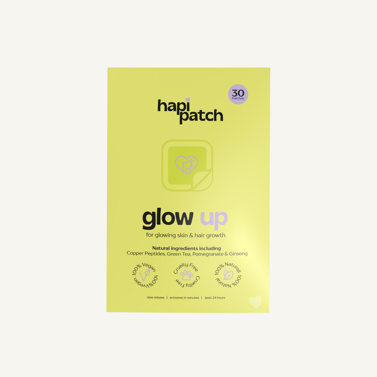 لصقات Glow Up من Hapi Patch، عبوة من 30 لصقة