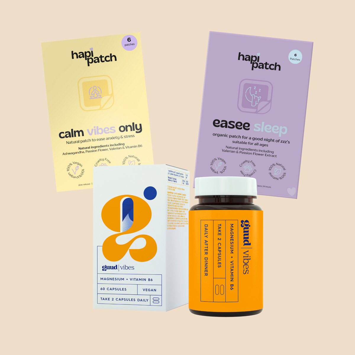 Stress & Sleep Kit by Banat Nareng: Hapi Patch Calm Vibes Only and Easee Sleep patches with GUUD Vibes