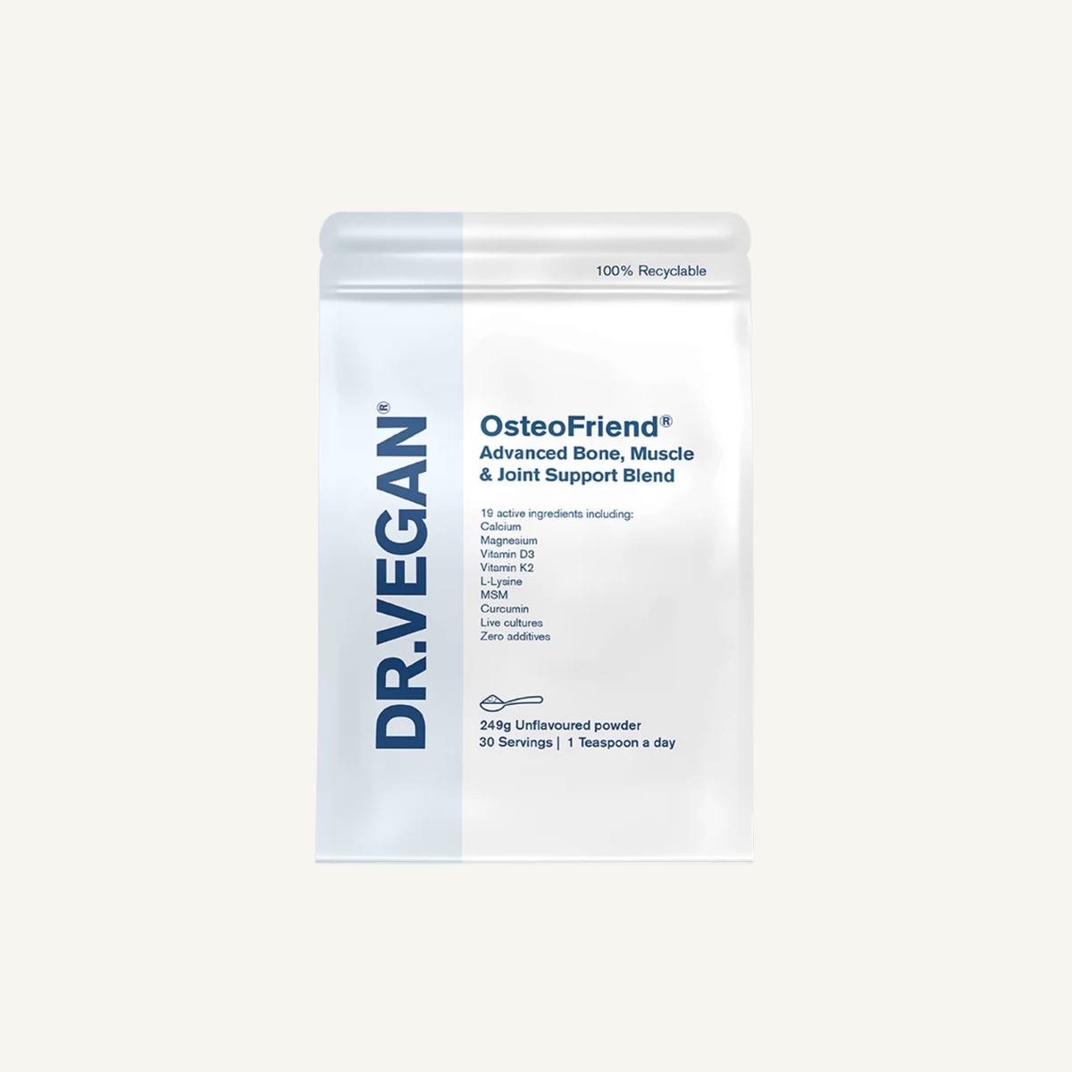 Dr. Vegan OsteoFriend bone, muscle and joint support powder pouch