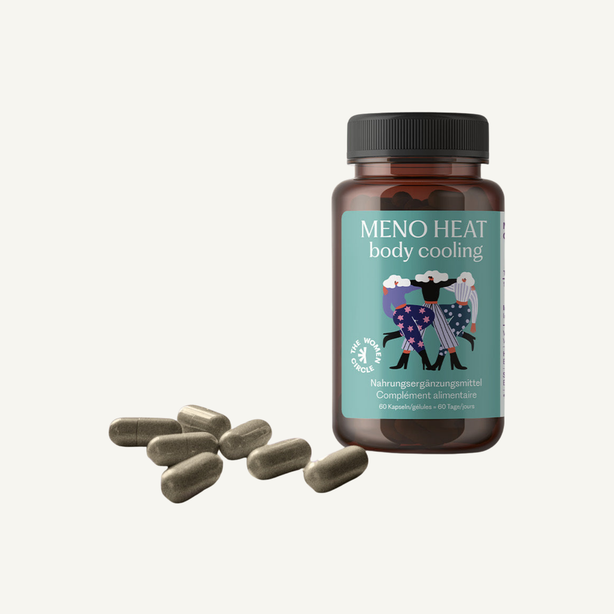 Menopause Kit by Banat Nareng: The Women Circle Meno Heat jar with capsules