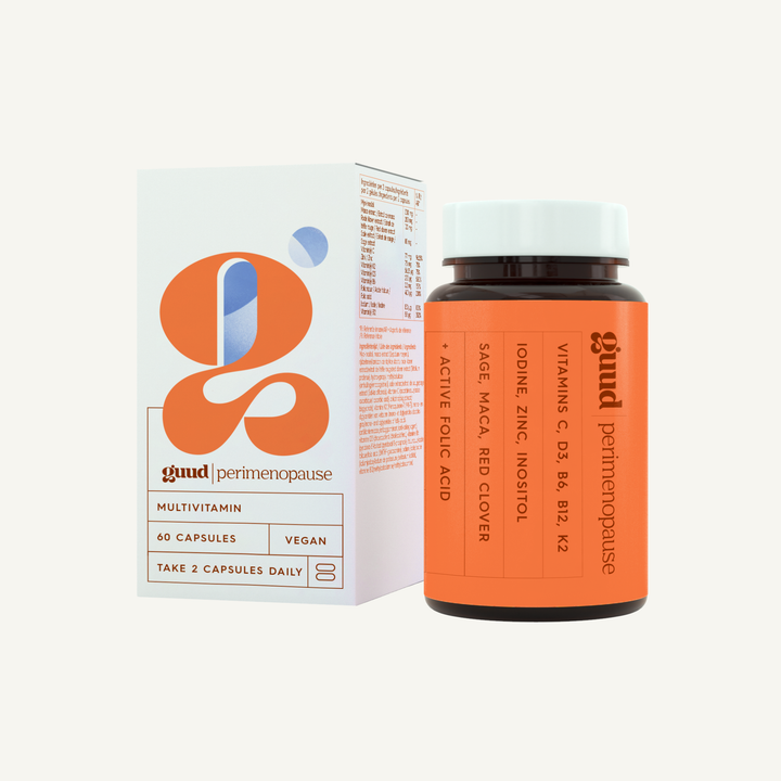 GUUD Perimenopause support supplement jar and box