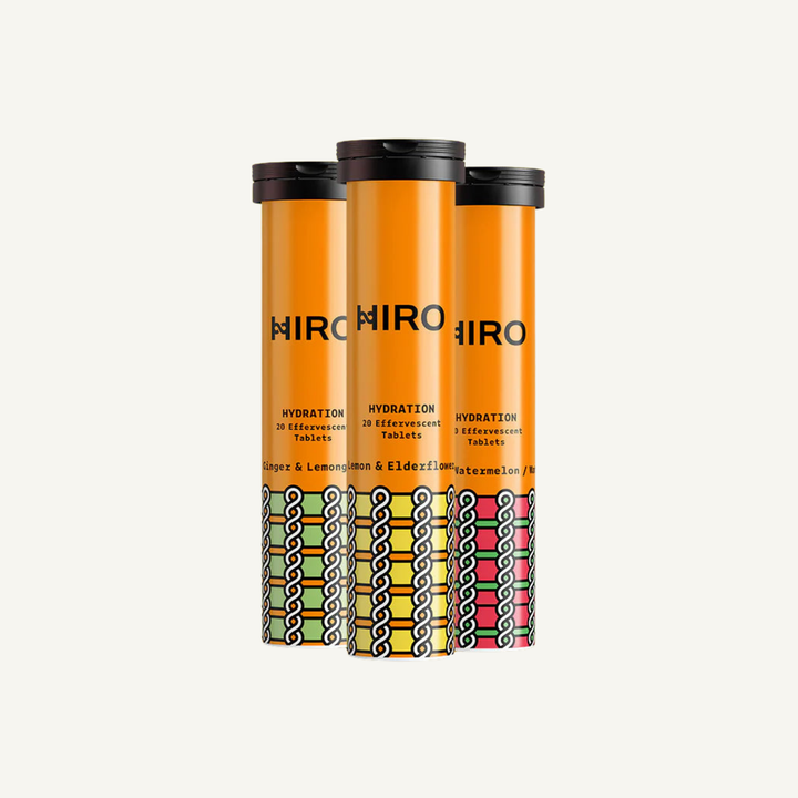 HIRO electrolyte tablets triple pack, three flavours
