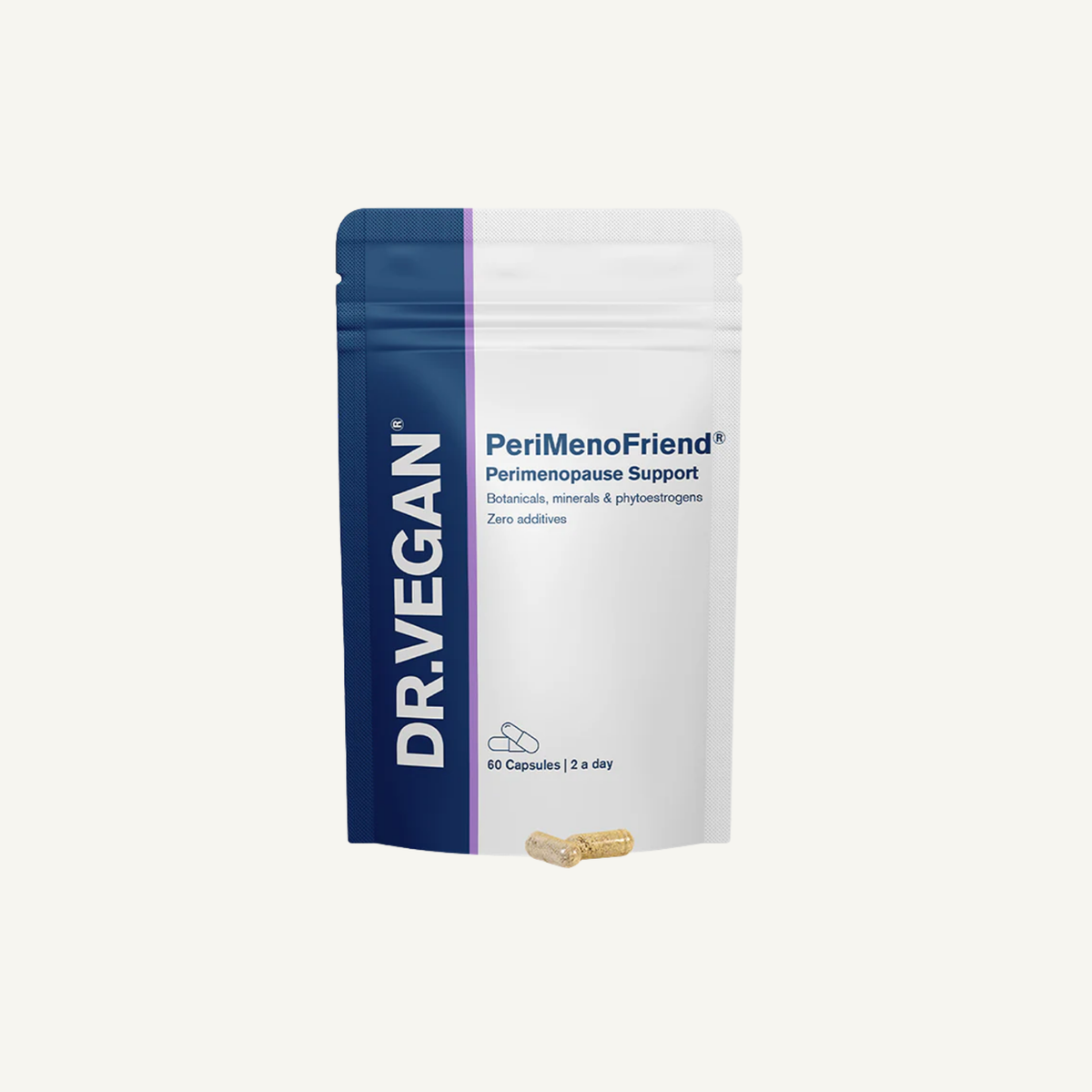 Dr. Vegan PeriMenoFriend perimenopause support supplement pouch