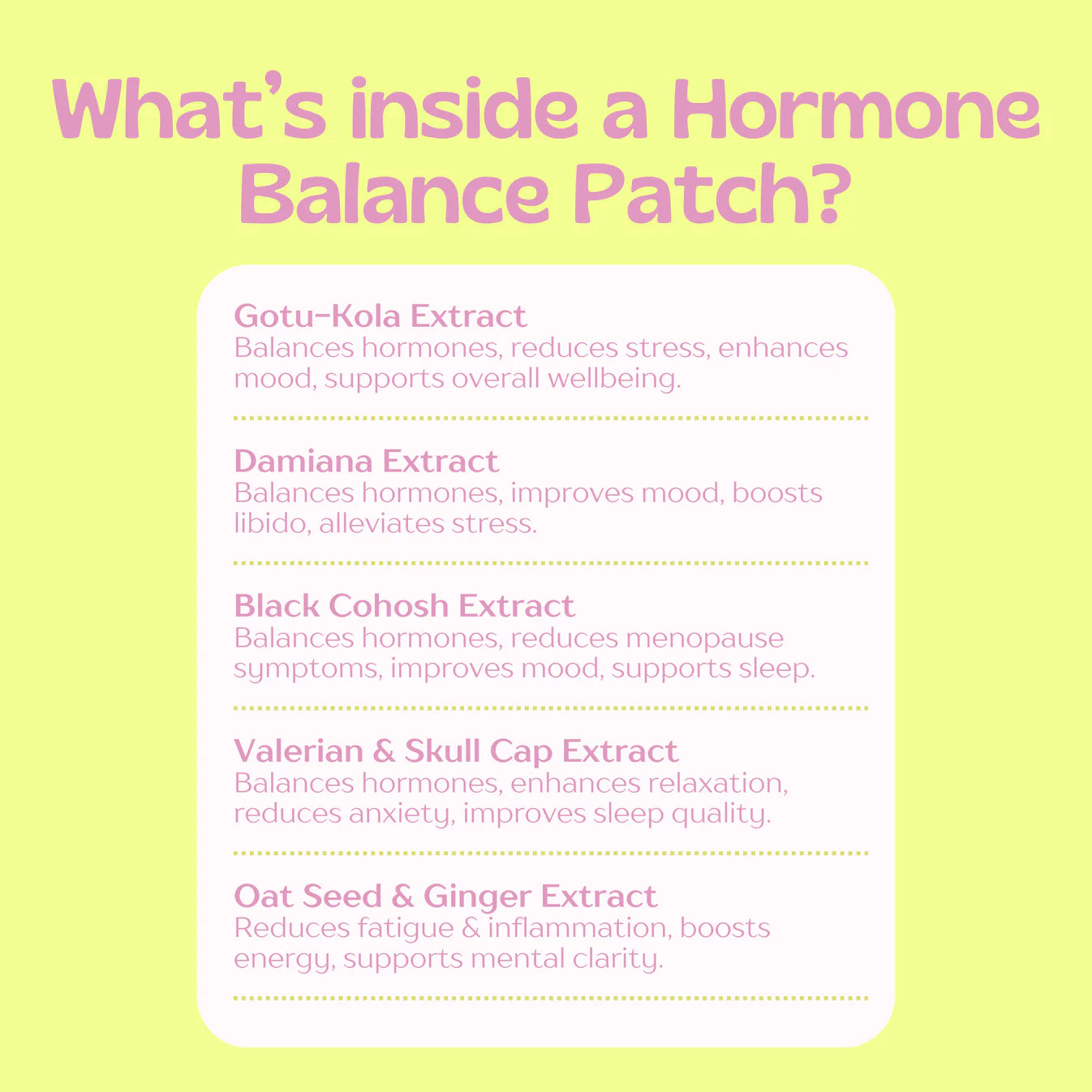 Hormone Balance (Hormonal Support Patch)