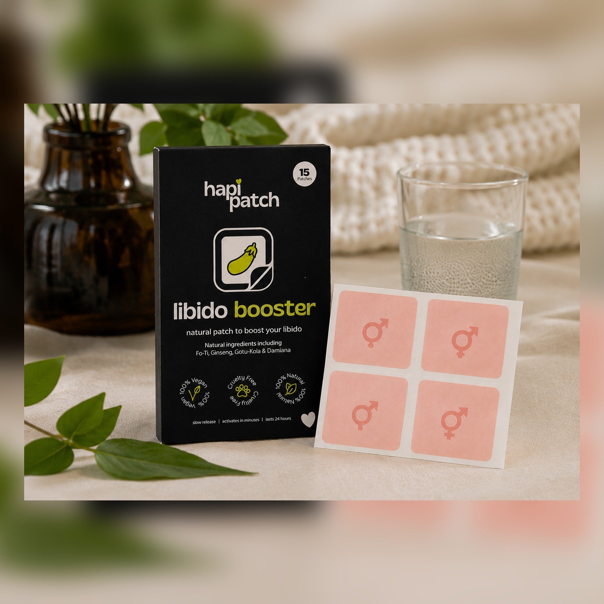 Libido Booster pack with patches, lifestyle