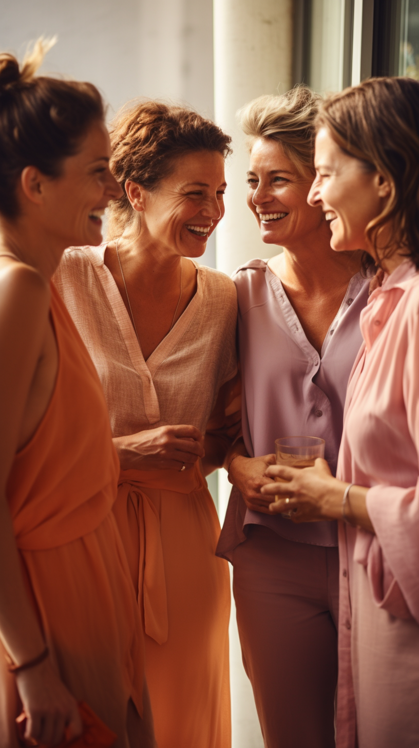 Group of women laughing together